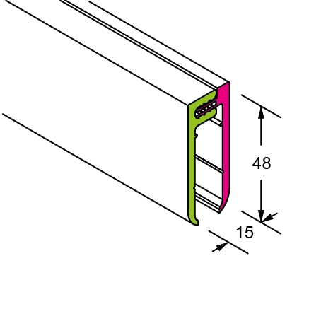 Profilo “Click” Terminale,Superiore e Aperture isomur